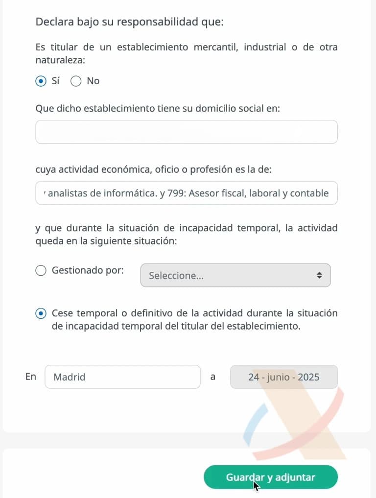 Ibermutua Declaración de Actividad