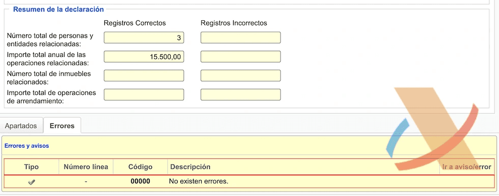 Resumen de la declaración modelo 347 пример