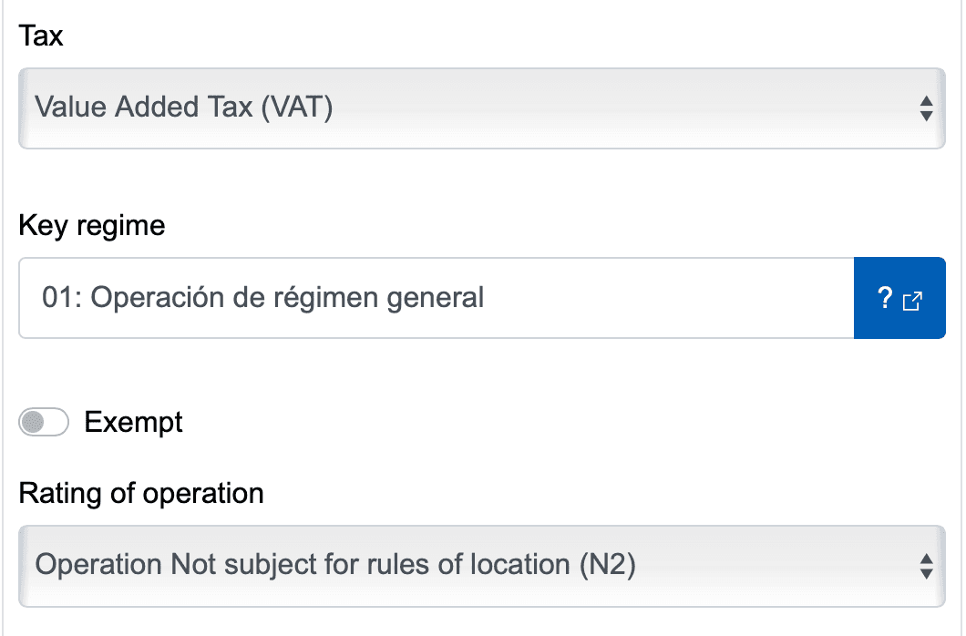 AEAT billing application IVA